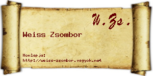 Weiss Zsombor névjegykártya