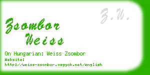 zsombor weiss business card